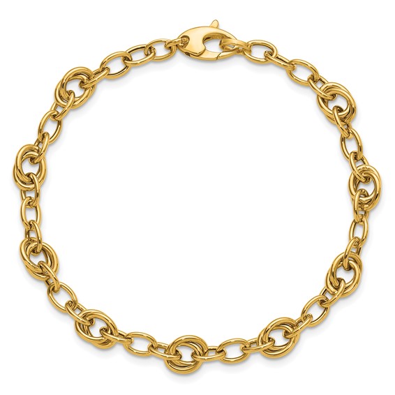 Leslie's 14K Polished Fancy Link Bracelet
