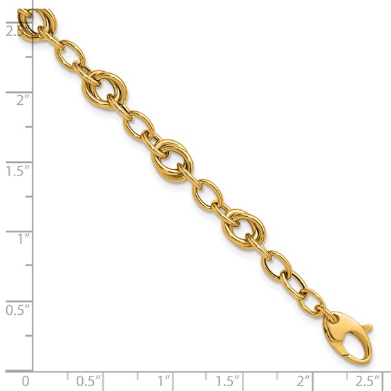 Leslie's 14K Polished Fancy Link Bracelet