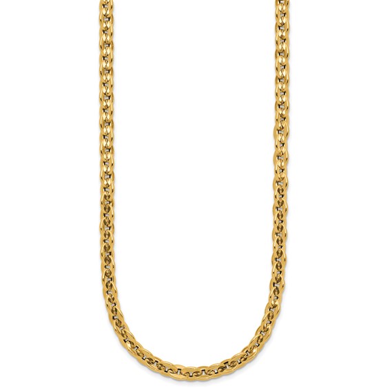 Leslie's 14K Polished Fancy Round Link Necklace