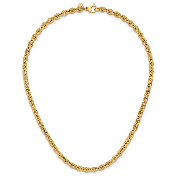 Leslie's 14K Polished Fancy Round Link Necklace