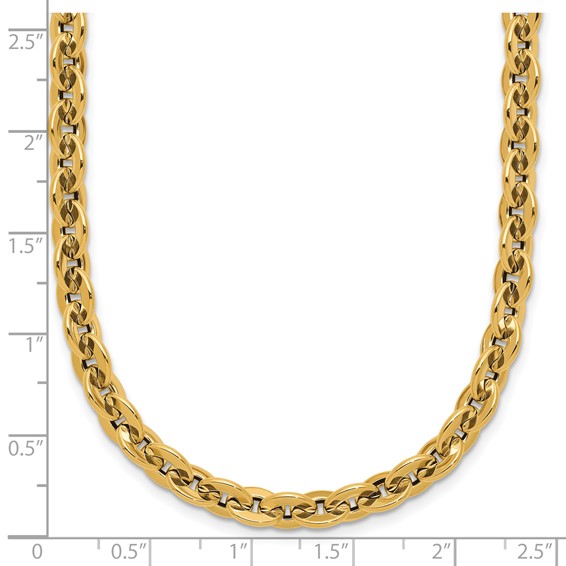 Leslie's 14K Polished Fancy Round Link Necklace
