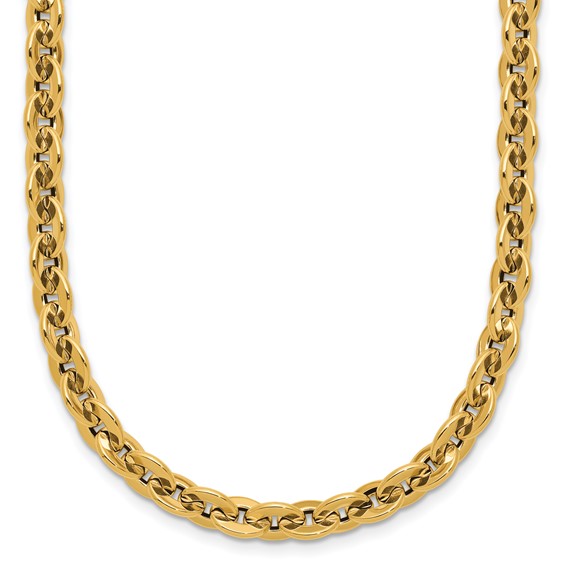 Leslie's 14K Polished Fancy Round Link Necklace