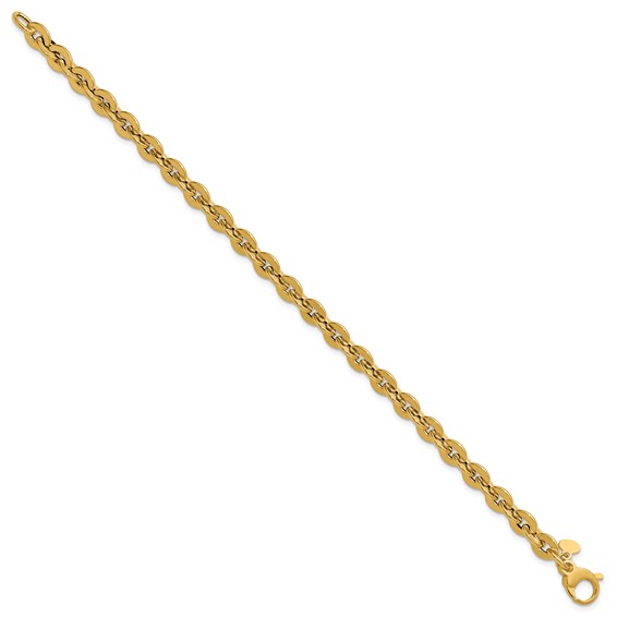 Leslie's 14K Polished Fancy Round Link Bracelet