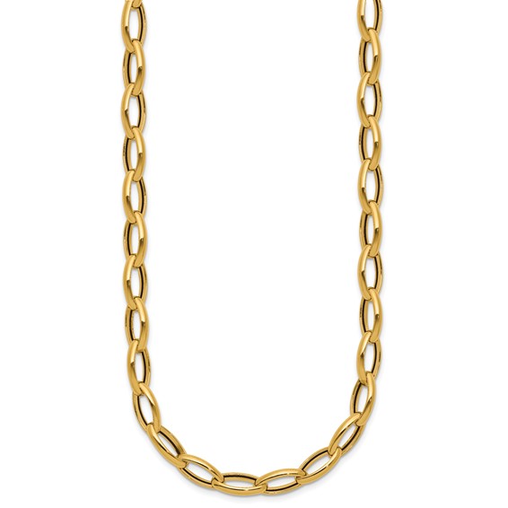 Leslie's 14K Polished Fancy Oval Link Necklace
