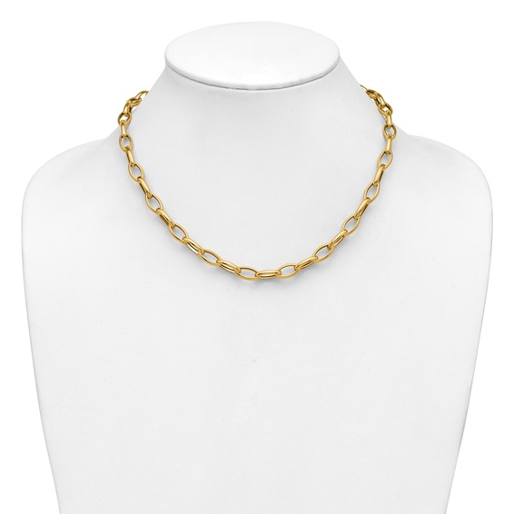 Leslie's 14K Polished Fancy Oval Link Necklace