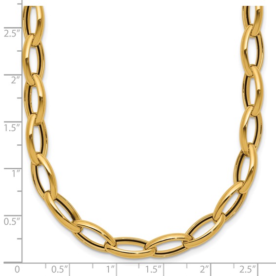 Leslie's 14K Polished Fancy Oval Link Necklace