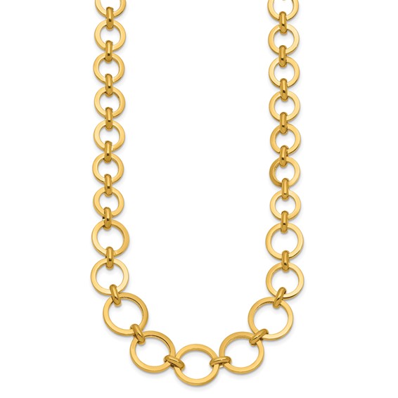 Leslie's 14K Polished Graduated Circle Link Necklace