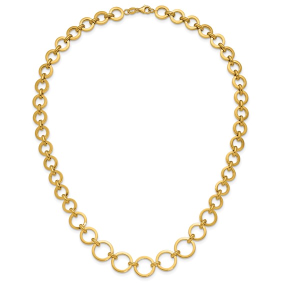 Leslie's 14K Polished Graduated Circle Link Necklace