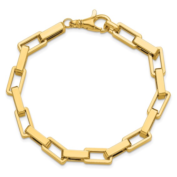 Leslie's 14K Polished Fancy Rectangular Link Bracelet
