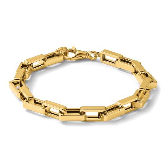 Leslie's 14K Polished Fancy Rectangular Link Bracelet