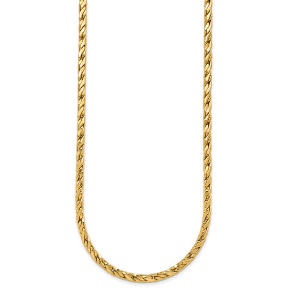 Leslie's 14K Polished Square Twisted Link Necklace
