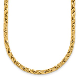 Leslie's 14K Polished Square Twisted Link Necklace