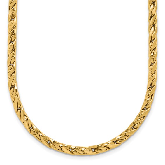 Leslie's 14K Polished Square Twisted Link Necklace