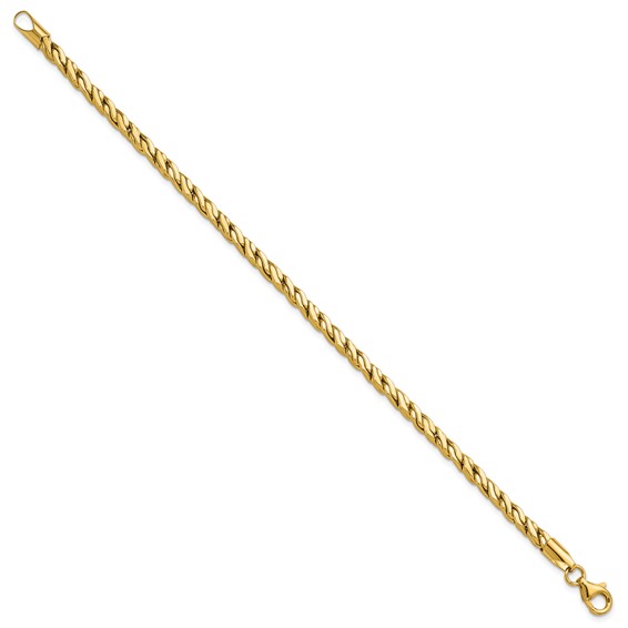 Leslie's 14K Polished Square Twisted Link Bracelet