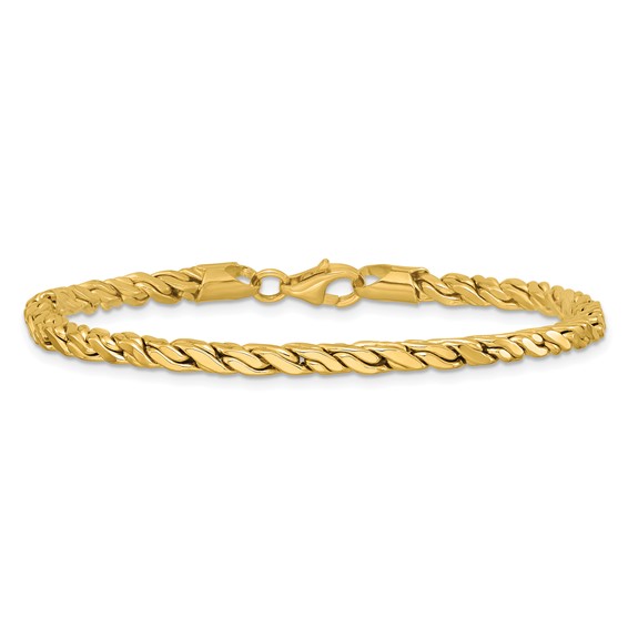 Leslie's 14K Polished Square Twisted Link Bracelet