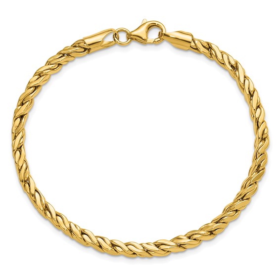 Leslie's 14K Polished Square Twisted Link Bracelet