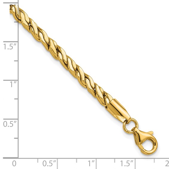 Leslie's 14K Polished Square Twisted Link Bracelet