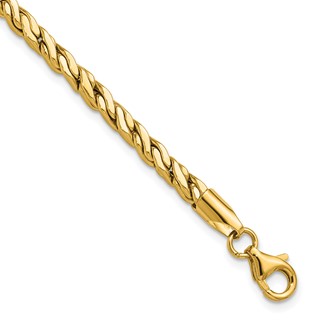 Leslie's 14K Polished Square Twisted Link Bracelet