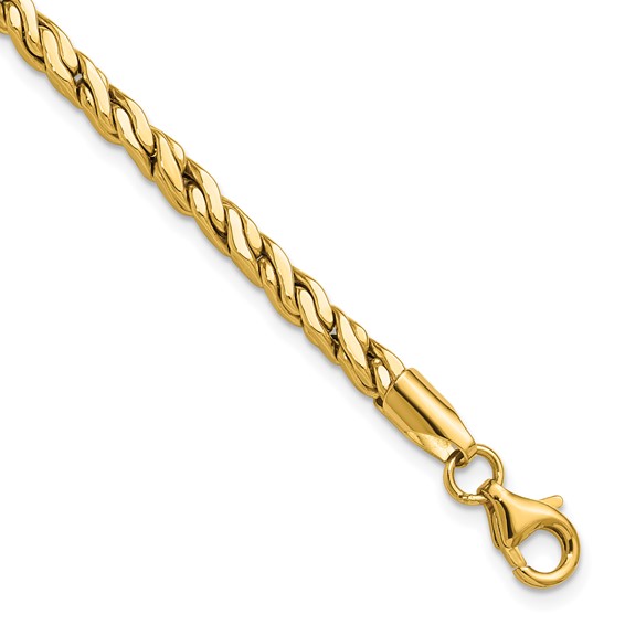Leslie's 14K Polished Square Twisted Link Bracelet