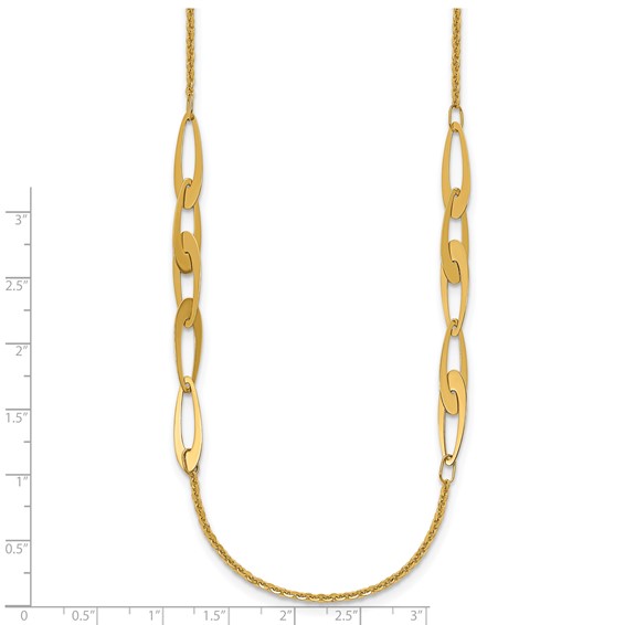 Leslie's 14K Polished Fancy Link Necklace