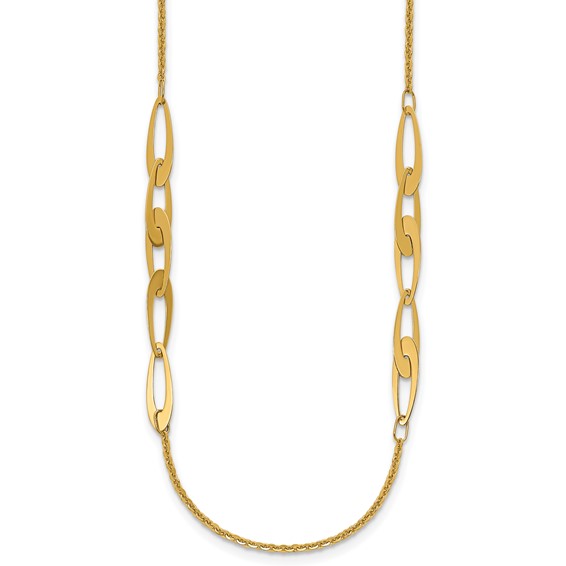 Leslie's 14K Polished Fancy Link Necklace