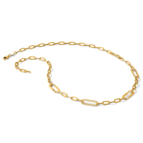 Leslie's 14K Polished Fancy Paperclip Necklace