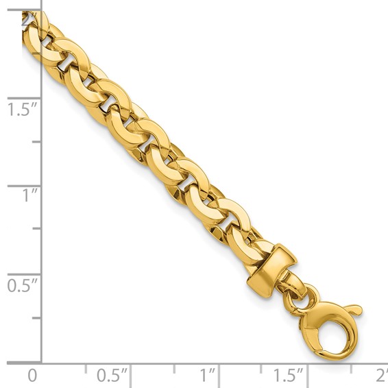 Leslie's 14K Polished Fancy Round Link Bracelet