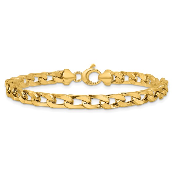 Leslie's 14K Polished Fancy Long Curb Link Bracelet
