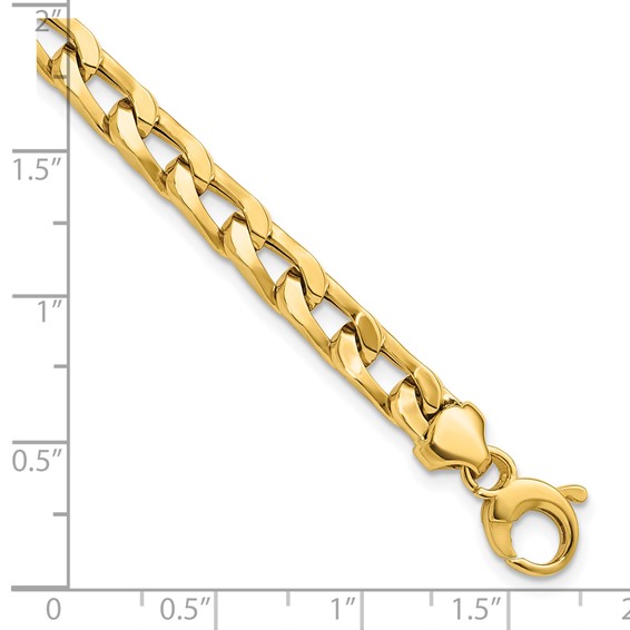 Leslie's 14K Polished Fancy Long Curb Link Bracelet