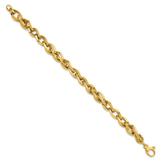 Leslie's 14K Polished Fancy Twisted Link Bracelet