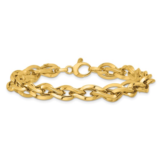 Leslie's 14K Polished Fancy Twisted Link Bracelet