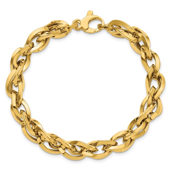 Leslie's 14K Polished Fancy Twisted Link Bracelet