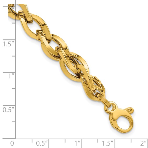 Leslie's 14K Polished Fancy Twisted Link Bracelet