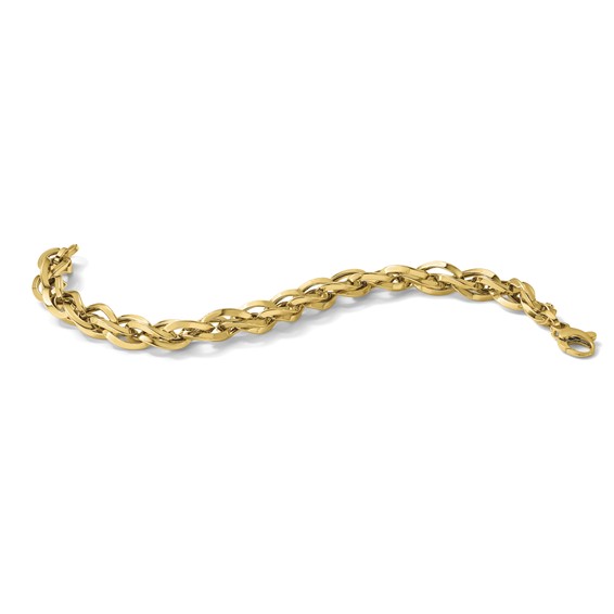 Leslie's 14K Polished Fancy Twisted Link Bracelet