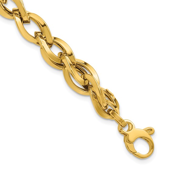 Leslie's 14K Polished Fancy Twisted Link Bracelet