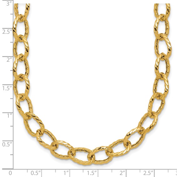 Leslie's 14K Polished and Twisted Fancy Link Necklace