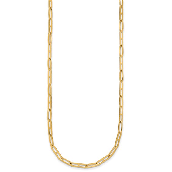 Leslie's 14K Polished Fancy Link w/1.5in ext. Necklace