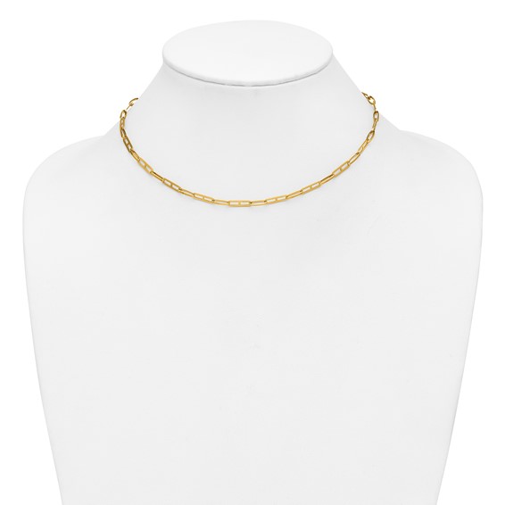 Leslie's 14K Polished Fancy Link w/1.5in ext. Necklace