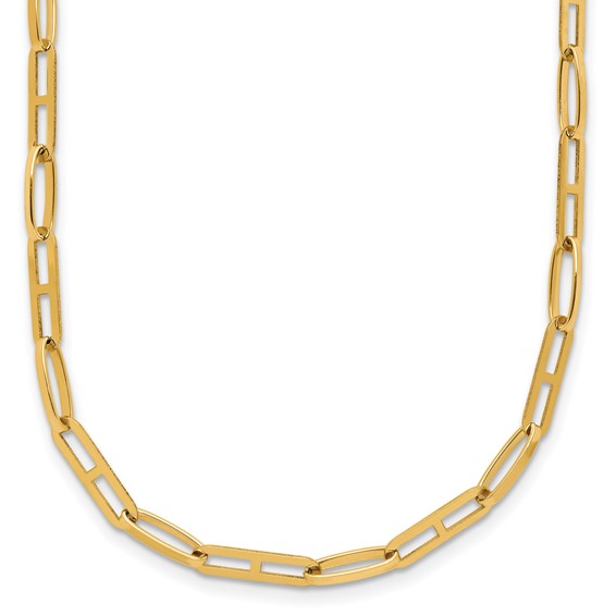 Leslie's 14K Polished Fancy Link w/1.5in ext. Necklace