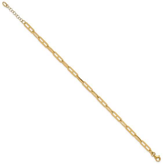 Leslie's 14K Polished Fancy Link w/1in ext. Bracelet