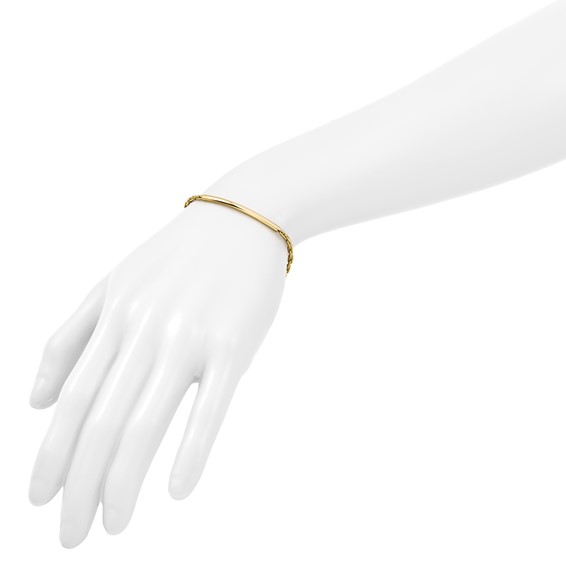 Leslie's 14K Polished Fancy Link Bar w/.5in ext. Bracelet