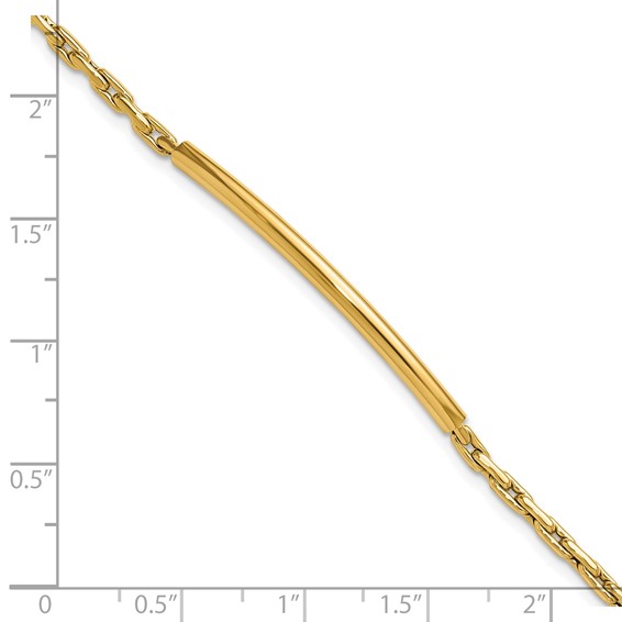 Leslie's 14K Polished Fancy Link Bar w/.5in ext. Bracelet