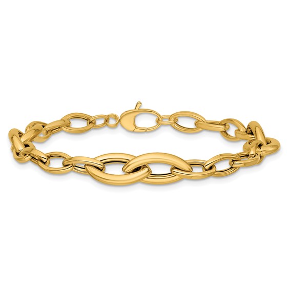 Leslie's 14K Polished Fancy Link Bracelet