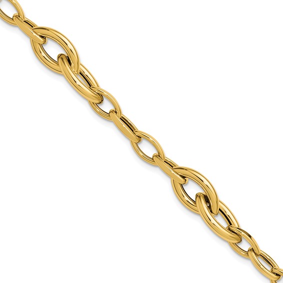 Leslie's 14K Polished Fancy Link Bracelet
