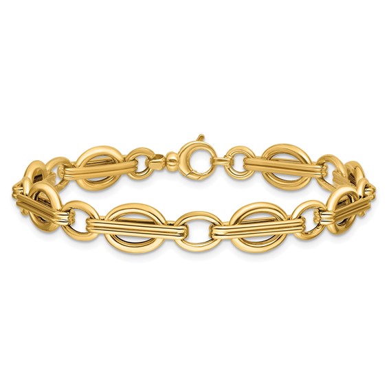 Leslie's 14K Polished Fancy Link Bracelet
