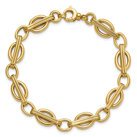 Leslie's 14K Polished Fancy Link Bracelet