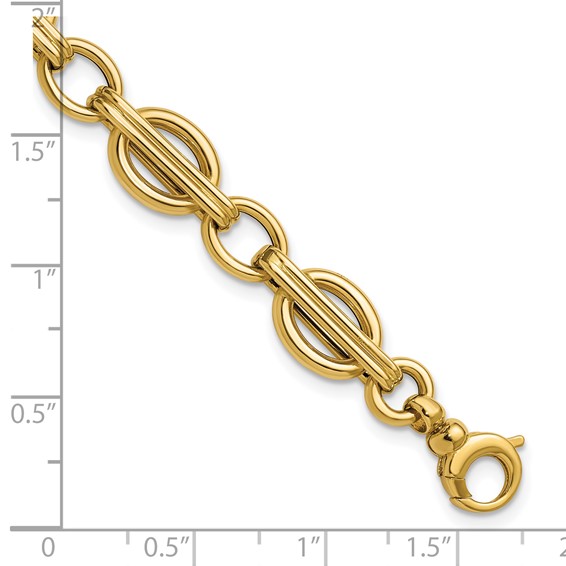 Leslie's 14K Polished Fancy Link Bracelet