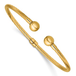 Leslie's Gold Cuff Bangles