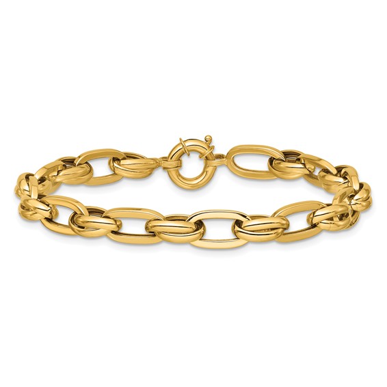 Leslie's 14K Polished Fancy Link Bracelet