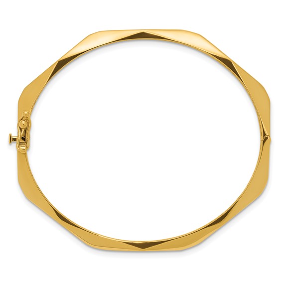 Leslie's 14K Polished Fancy Hinged Bangle